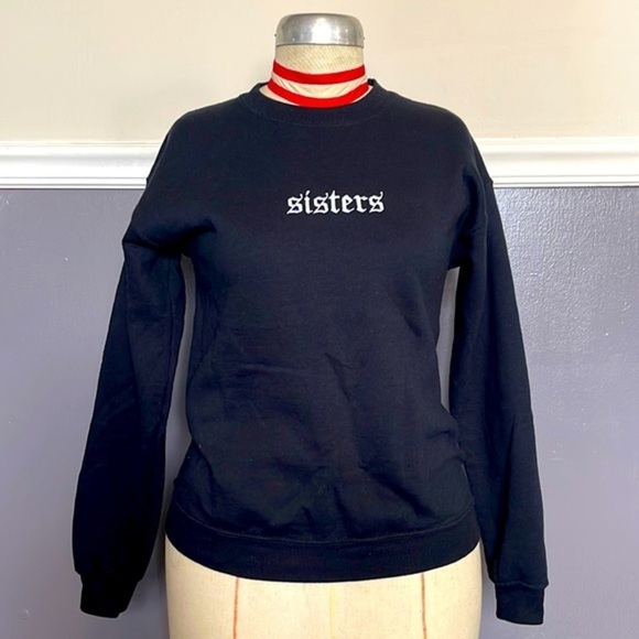 James Charles Sisters Crew Neck Black Sweatshirt XS - Picture 1 of 7